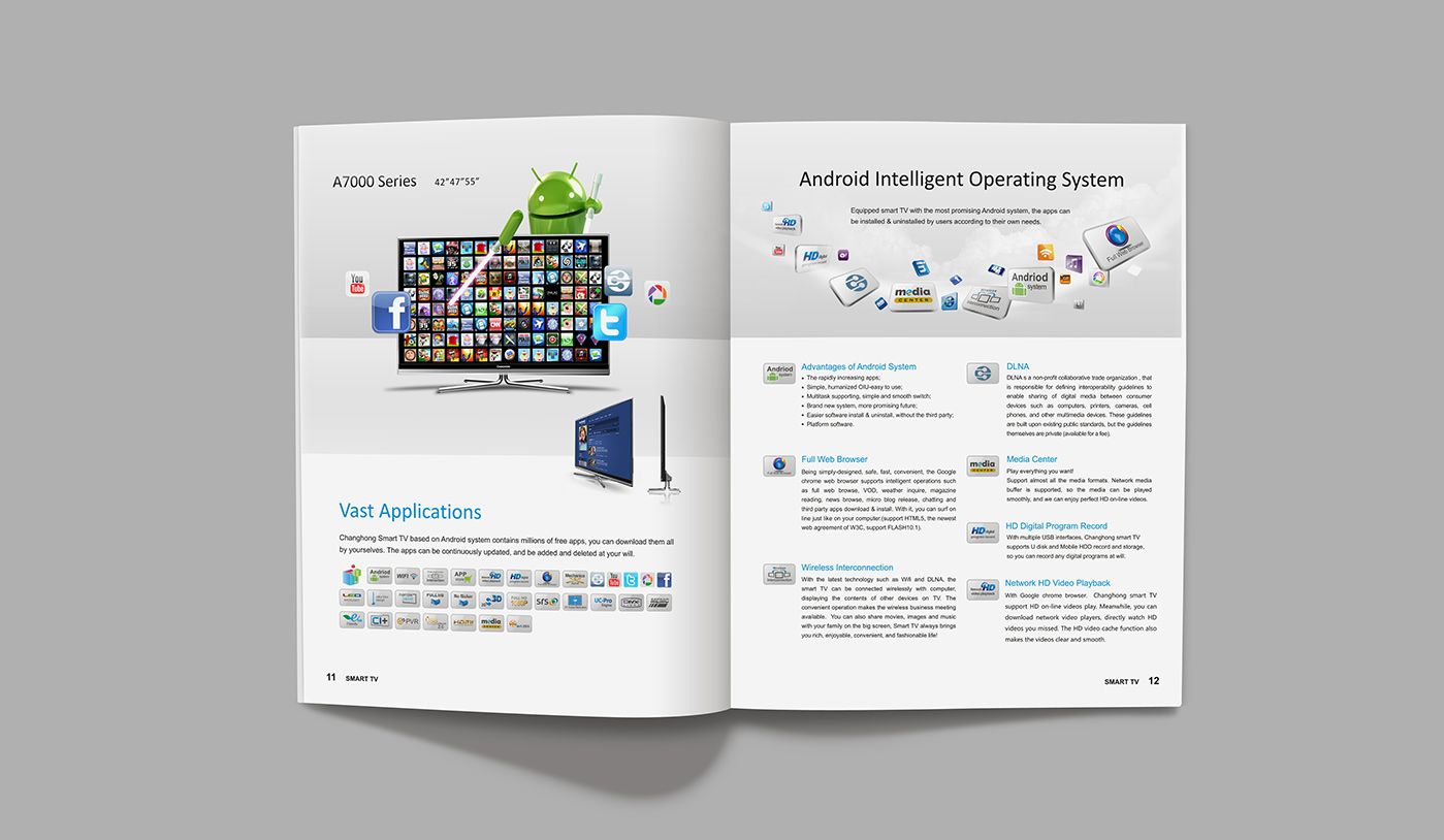 長虹電視海外宣傳畫冊(cè)設(shè)計(jì)